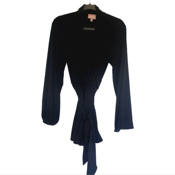 Show Me Your MuMu - Chloe Collared Dress - black slinky stretch size S - Picture 4 of 6